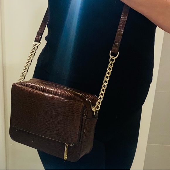 Cross Body Bag - Tan with gold hardware - Picture 6 of 6